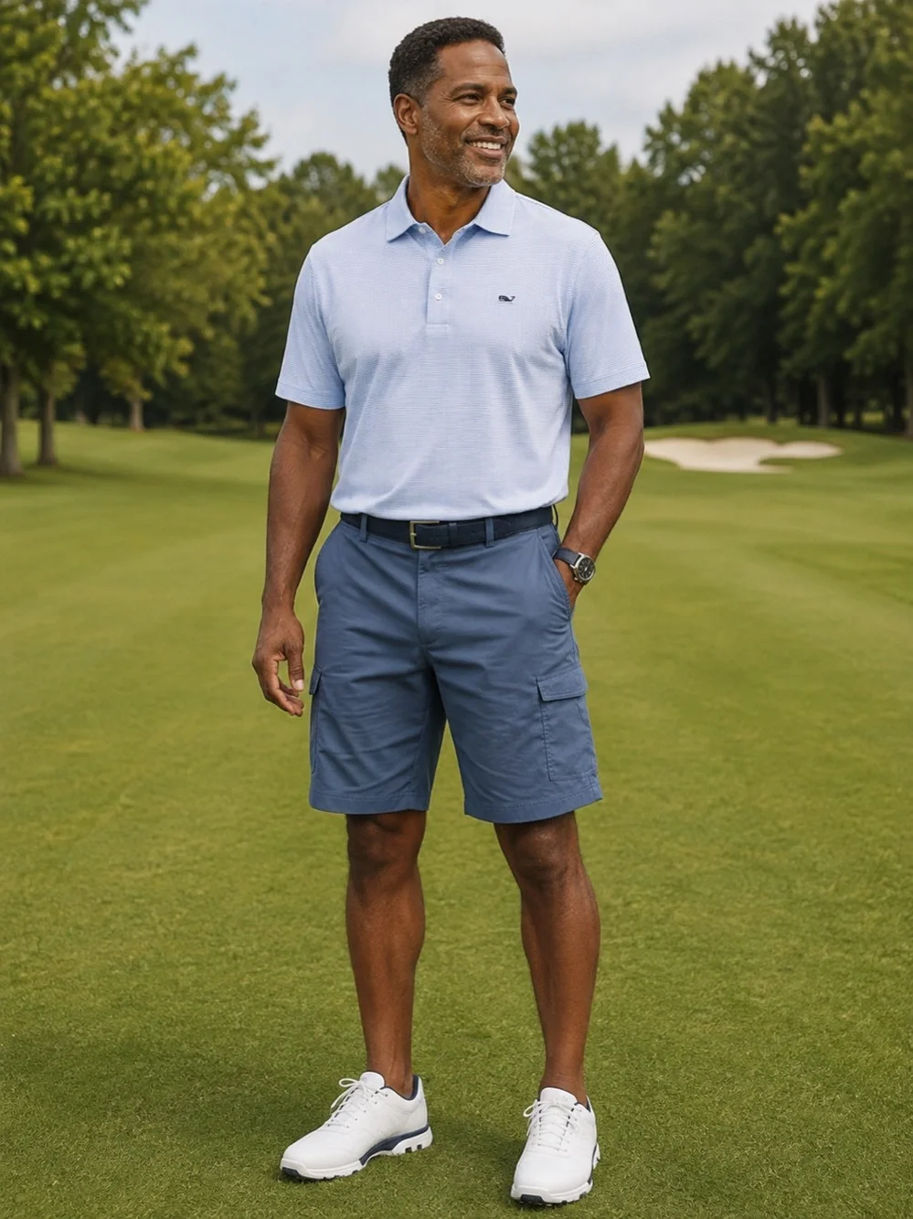 Nike Golf Men's Dri-Fit Blue (Cargo) Shorts.